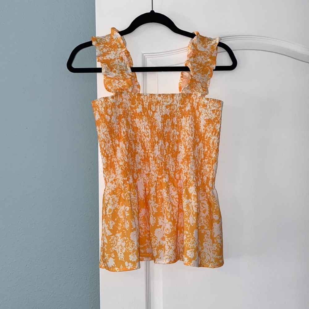 Beautiful orange and white spring top